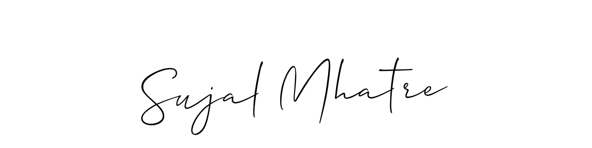 How to make Sujal Mhatre signature? Allison_Script is a professional autograph style. Create handwritten signature for Sujal Mhatre name. Sujal Mhatre signature style 2 images and pictures png