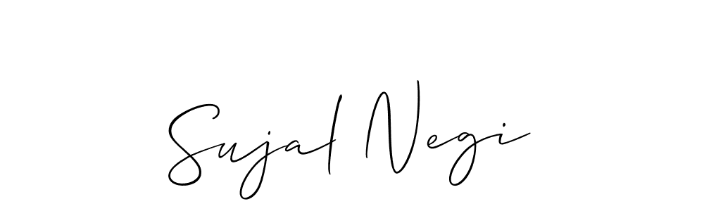 Use a signature maker to create a handwritten signature online. With this signature software, you can design (Allison_Script) your own signature for name Sujal Negi. Sujal Negi signature style 2 images and pictures png