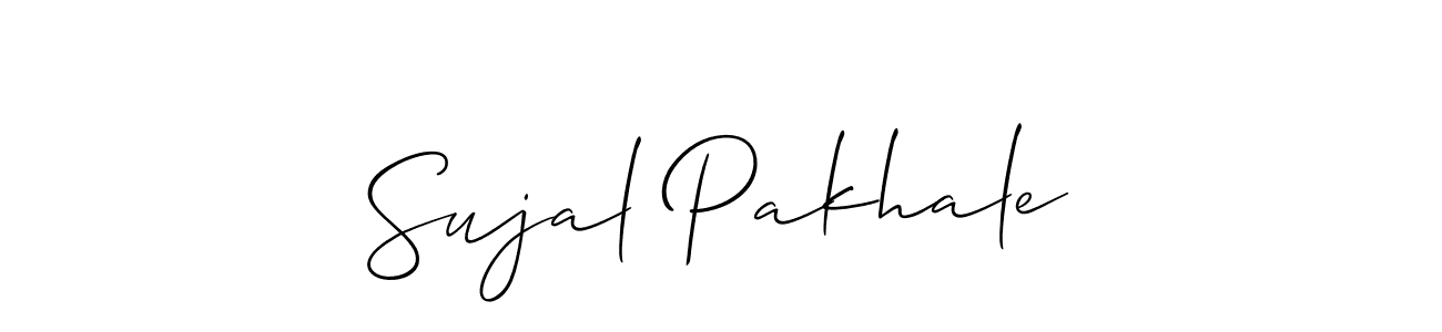 How to make Sujal Pakhale signature? Allison_Script is a professional autograph style. Create handwritten signature for Sujal Pakhale name. Sujal Pakhale signature style 2 images and pictures png