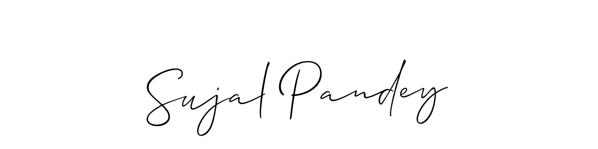 How to make Sujal Pandey name signature. Use Allison_Script style for creating short signs online. This is the latest handwritten sign. Sujal Pandey signature style 2 images and pictures png
