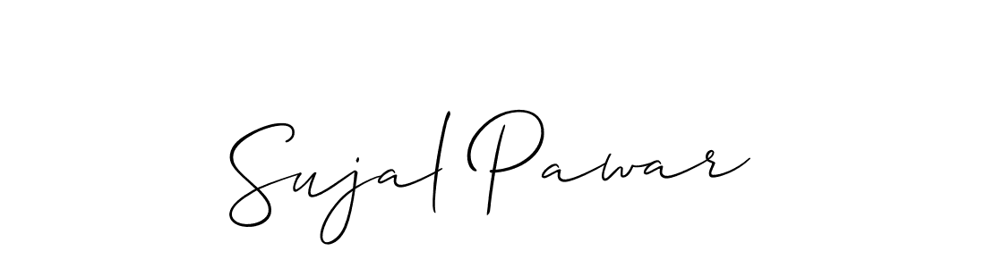 Sujal Pawar stylish signature style. Best Handwritten Sign (Allison_Script) for my name. Handwritten Signature Collection Ideas for my name Sujal Pawar. Sujal Pawar signature style 2 images and pictures png