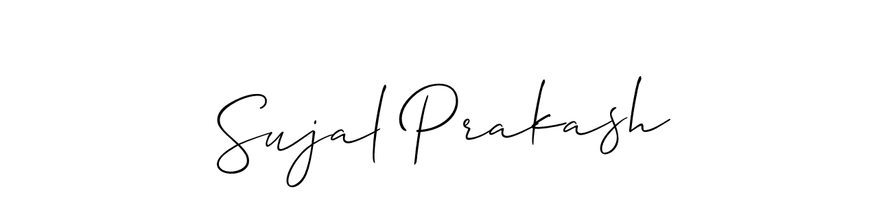 How to make Sujal Prakash name signature. Use Allison_Script style for creating short signs online. This is the latest handwritten sign. Sujal Prakash signature style 2 images and pictures png