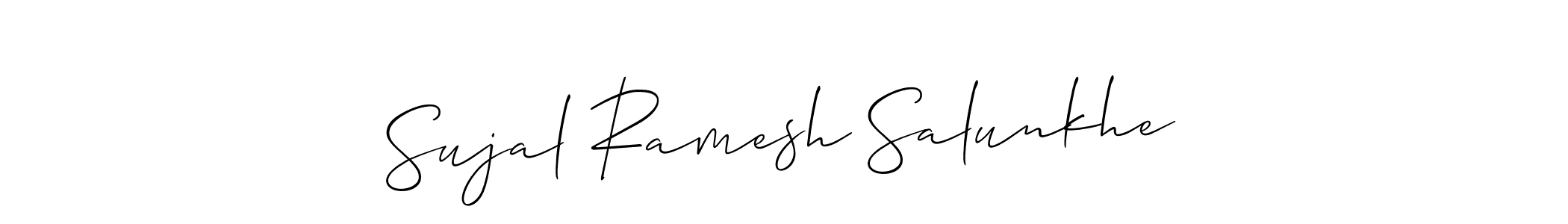 Design your own signature with our free online signature maker. With this signature software, you can create a handwritten (Allison_Script) signature for name Sujal Ramesh Salunkhe. Sujal Ramesh Salunkhe signature style 2 images and pictures png