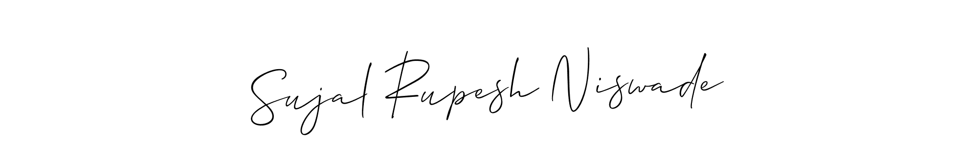 Sujal Rupesh Niswade stylish signature style. Best Handwritten Sign (Allison_Script) for my name. Handwritten Signature Collection Ideas for my name Sujal Rupesh Niswade. Sujal Rupesh Niswade signature style 2 images and pictures png