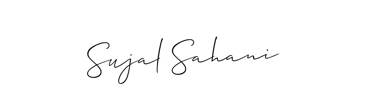 Sujal Sahani stylish signature style. Best Handwritten Sign (Allison_Script) for my name. Handwritten Signature Collection Ideas for my name Sujal Sahani. Sujal Sahani signature style 2 images and pictures png