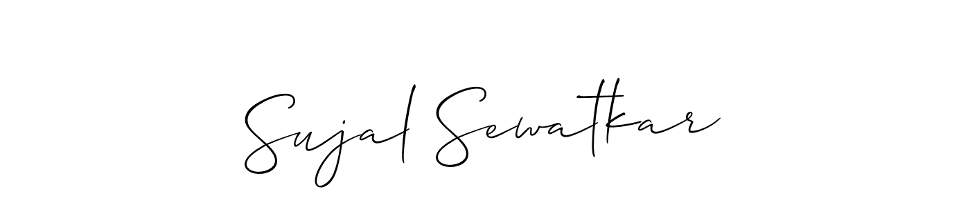 Use a signature maker to create a handwritten signature online. With this signature software, you can design (Allison_Script) your own signature for name Sujal Sewatkar. Sujal Sewatkar signature style 2 images and pictures png