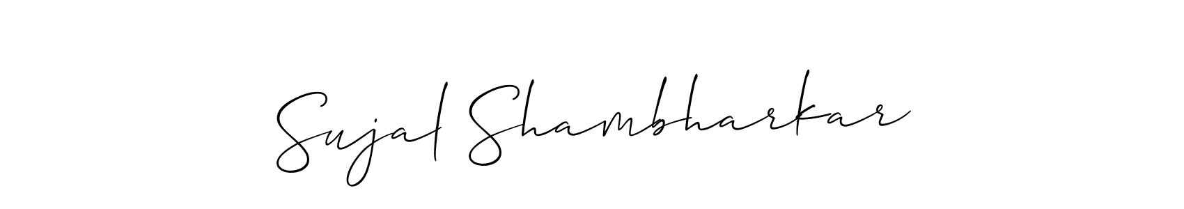 Also You can easily find your signature by using the search form. We will create Sujal Shambharkar name handwritten signature images for you free of cost using Allison_Script sign style. Sujal Shambharkar signature style 2 images and pictures png