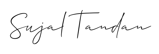 A stylish, flowing autograph style designed for name Sujal Tandan using Allison_Script typography. Perfect for digital creative projects. Sujal Tandan signature style 2 images and pictures png