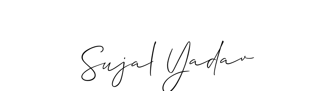 Design your own signature with our free online signature maker. With this signature software, you can create a handwritten (Allison_Script) signature for name Sujal Yadav. Sujal Yadav signature style 2 images and pictures png