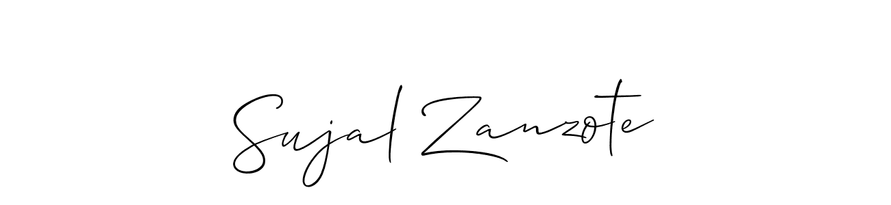 How to Draw Sujal Zanzote signature style? Allison_Script is a latest design signature styles for name Sujal Zanzote. Sujal Zanzote signature style 2 images and pictures png