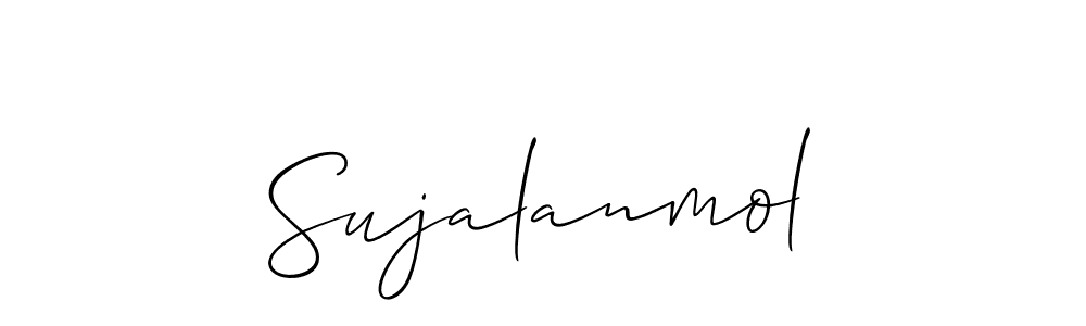 Use a signature maker to create a handwritten signature online. With this signature software, you can design (Allison_Script) your own signature for name Sujalanmol. Sujalanmol signature style 2 images and pictures png