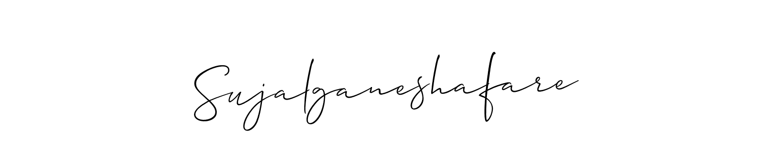 Make a beautiful signature design for name Sujalganeshafare. With this signature (Allison_Script) style, you can create a handwritten signature for free. Sujalganeshafare signature style 2 images and pictures png