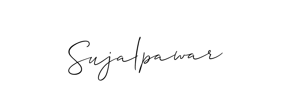 How to make Sujalpawar signature? Allison_Script is a professional autograph style. Create handwritten signature for Sujalpawar name. Sujalpawar signature style 2 images and pictures png