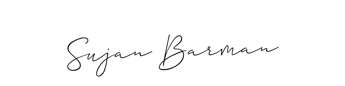 How to Draw Sujan Barman signature style? Allison_Script is a latest design signature styles for name Sujan Barman. Sujan Barman signature style 2 images and pictures png