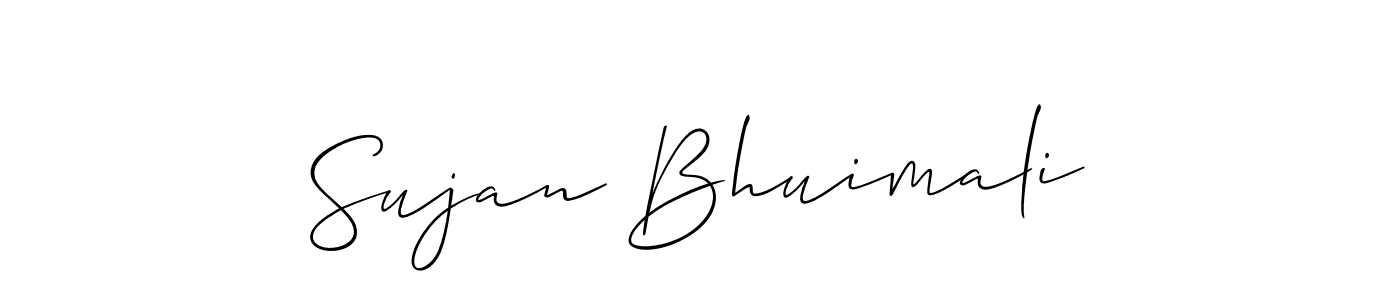 How to make Sujan Bhuimali signature? Allison_Script is a professional autograph style. Create handwritten signature for Sujan Bhuimali name. Sujan Bhuimali signature style 2 images and pictures png