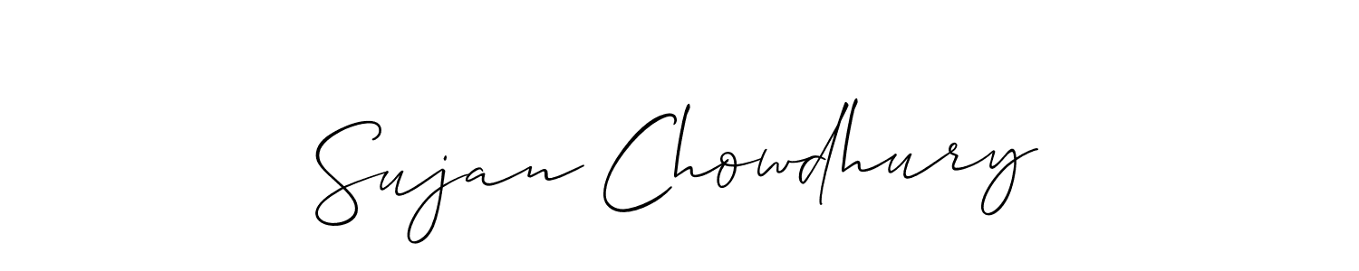 Make a beautiful signature design for name Sujan Chowdhury. With this signature (Allison_Script) style, you can create a handwritten signature for free. Sujan Chowdhury signature style 2 images and pictures png