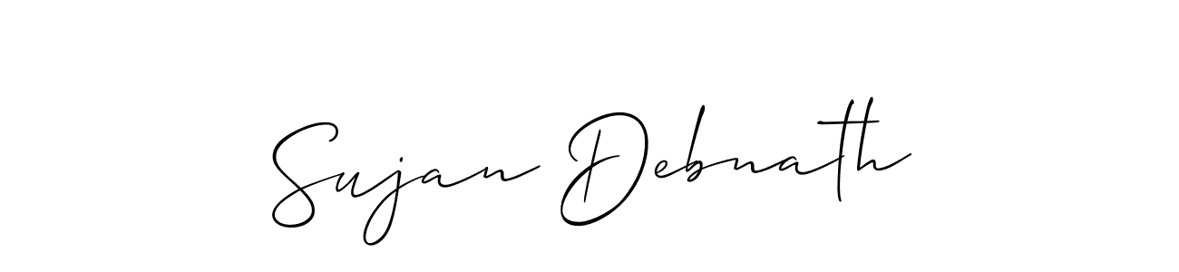 How to Draw Sujan Debnath signature style? Allison_Script is a latest design signature styles for name Sujan Debnath. Sujan Debnath signature style 2 images and pictures png