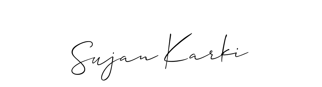 Best and Professional Signature Style for Sujan Karki. Allison_Script Best Signature Style Collection. Sujan Karki signature style 2 images and pictures png