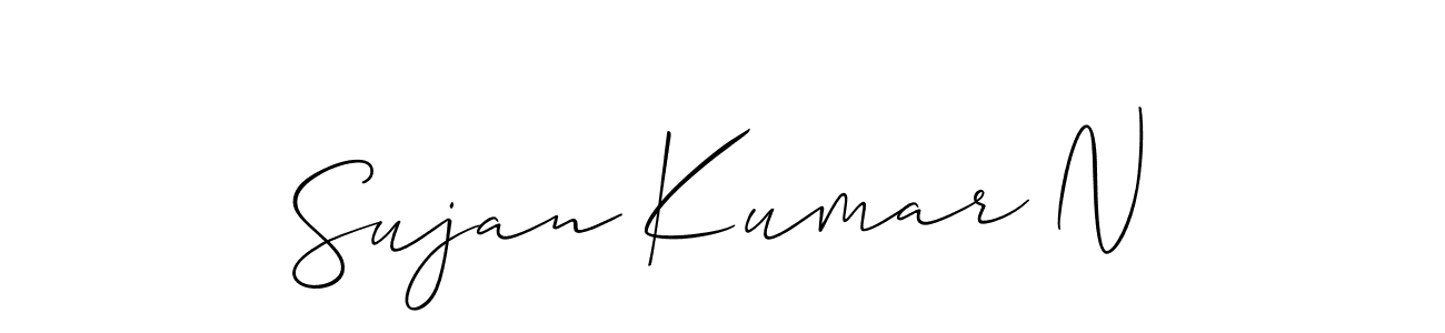 Design your own signature with our free online signature maker. With this signature software, you can create a handwritten (Allison_Script) signature for name Sujan Kumar N. Sujan Kumar N signature style 2 images and pictures png