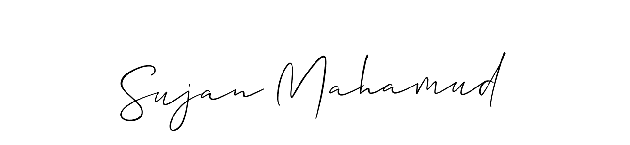 Allison_Script is a professional signature style that is perfect for those who want to add a touch of class to their signature. It is also a great choice for those who want to make their signature more unique. Get Sujan Mahamud name to fancy signature for free. Sujan Mahamud signature style 2 images and pictures png