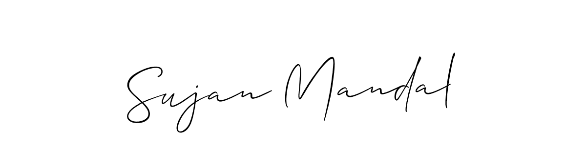 Design your own signature with our free online signature maker. With this signature software, you can create a handwritten (Allison_Script) signature for name Sujan Mandal. Sujan Mandal signature style 2 images and pictures png