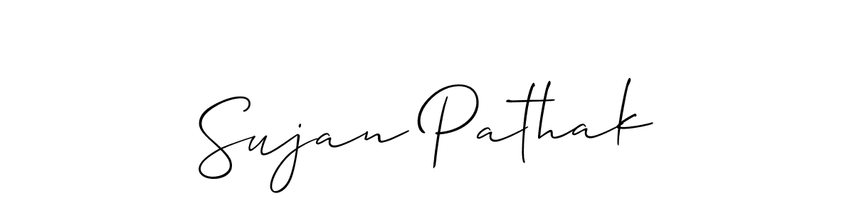 Sujan Pathak stylish signature style. Best Handwritten Sign (Allison_Script) for my name. Handwritten Signature Collection Ideas for my name Sujan Pathak. Sujan Pathak signature style 2 images and pictures png