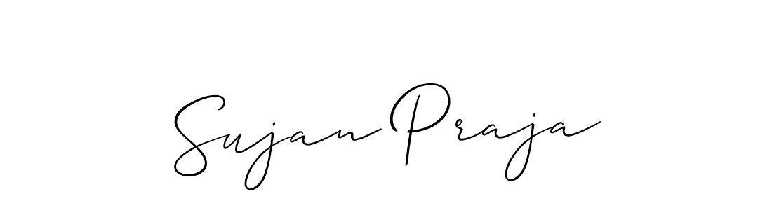 Use a signature maker to create a handwritten signature online. With this signature software, you can design (Allison_Script) your own signature for name Sujan Praja. Sujan Praja signature style 2 images and pictures png