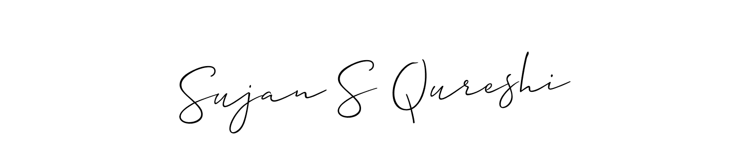 Design your own signature with our free online signature maker. With this signature software, you can create a handwritten (Allison_Script) signature for name Sujan S Qureshi. Sujan S Qureshi signature style 2 images and pictures png