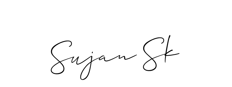 It looks lik you need a new signature style for name Sujan Sk. Design unique handwritten (Allison_Script) signature with our free signature maker in just a few clicks. Sujan Sk signature style 2 images and pictures png