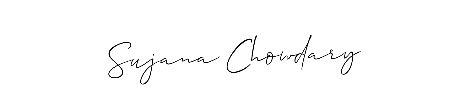 Sujana Chowdary stylish signature style. Best Handwritten Sign (Allison_Script) for my name. Handwritten Signature Collection Ideas for my name Sujana Chowdary. Sujana Chowdary signature style 2 images and pictures png