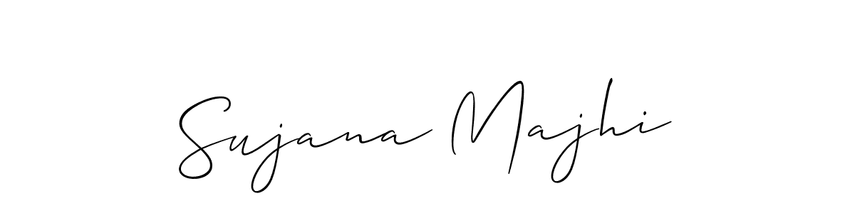 Also You can easily find your signature by using the search form. We will create Sujana Majhi name handwritten signature images for you free of cost using Allison_Script sign style. Sujana Majhi signature style 2 images and pictures png