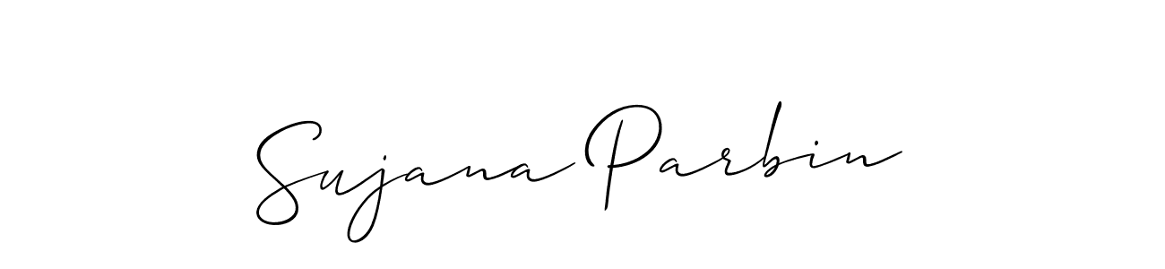 How to make Sujana Parbin signature? Allison_Script is a professional autograph style. Create handwritten signature for Sujana Parbin name. Sujana Parbin signature style 2 images and pictures png