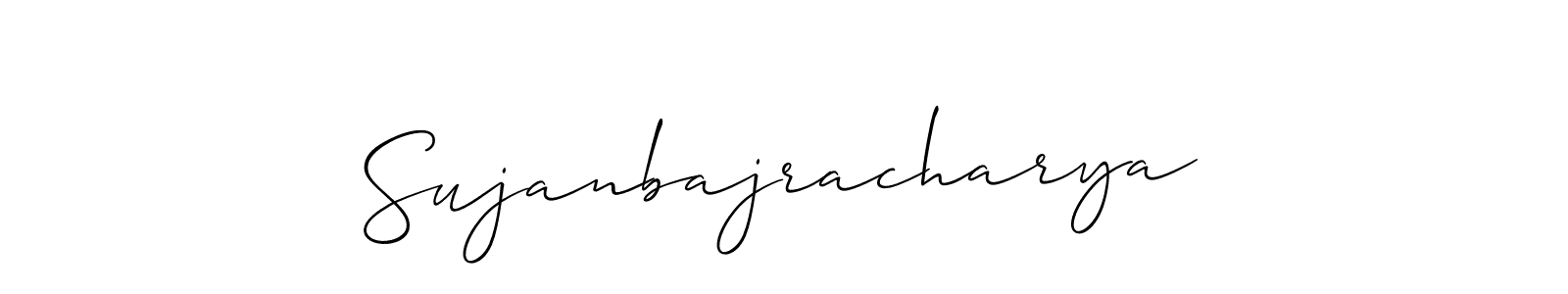 Also You can easily find your signature by using the search form. We will create Sujanbajracharya name handwritten signature images for you free of cost using Allison_Script sign style. Sujanbajracharya signature style 2 images and pictures png