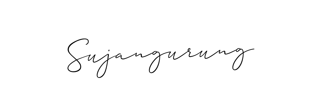 Make a beautiful signature design for name Sujangurung. With this signature (Allison_Script) style, you can create a handwritten signature for free. Sujangurung signature style 2 images and pictures png