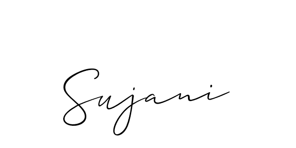How to make Sujani name signature. Use Allison_Script style for creating short signs online. This is the latest handwritten sign. Sujani signature style 2 images and pictures png