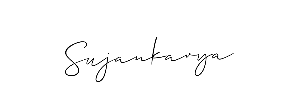 Design your own signature with our free online signature maker. With this signature software, you can create a handwritten (Allison_Script) signature for name Sujankavya. Sujankavya signature style 2 images and pictures png