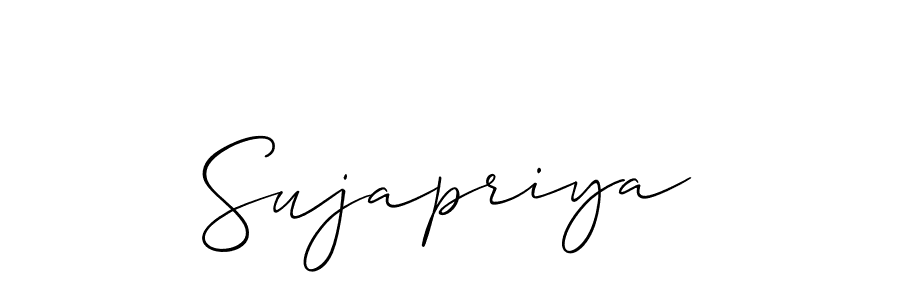 Use a signature maker to create a handwritten signature online. With this signature software, you can design (Allison_Script) your own signature for name Sujapriya. Sujapriya signature style 2 images and pictures png