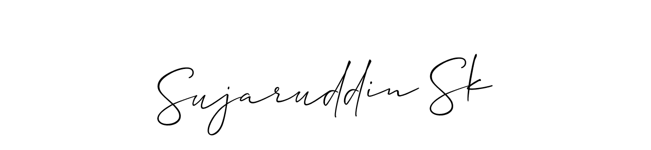 How to make Sujaruddin Sk name signature. Use Allison_Script style for creating short signs online. This is the latest handwritten sign. Sujaruddin Sk signature style 2 images and pictures png