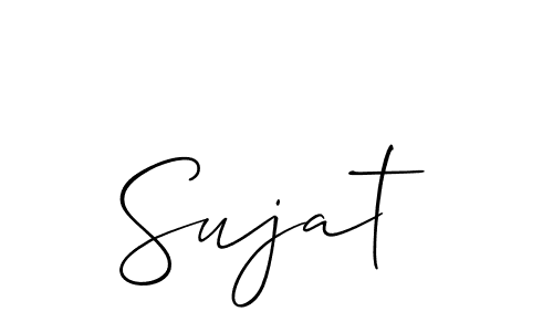 The best way (Allison_Script) to make a short signature is to pick only two or three words in your name. The name Sujat include a total of six letters. For converting this name. Sujat signature style 2 images and pictures png