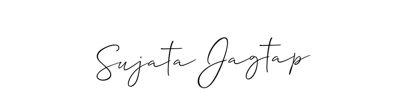 Use a signature maker to create a handwritten signature online. With this signature software, you can design (Allison_Script) your own signature for name Sujata Jagtap. Sujata Jagtap signature style 2 images and pictures png
