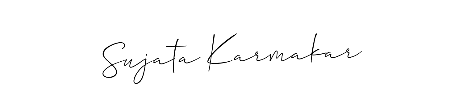 Design your own signature with our free online signature maker. With this signature software, you can create a handwritten (Allison_Script) signature for name Sujata Karmakar. Sujata Karmakar signature style 2 images and pictures png