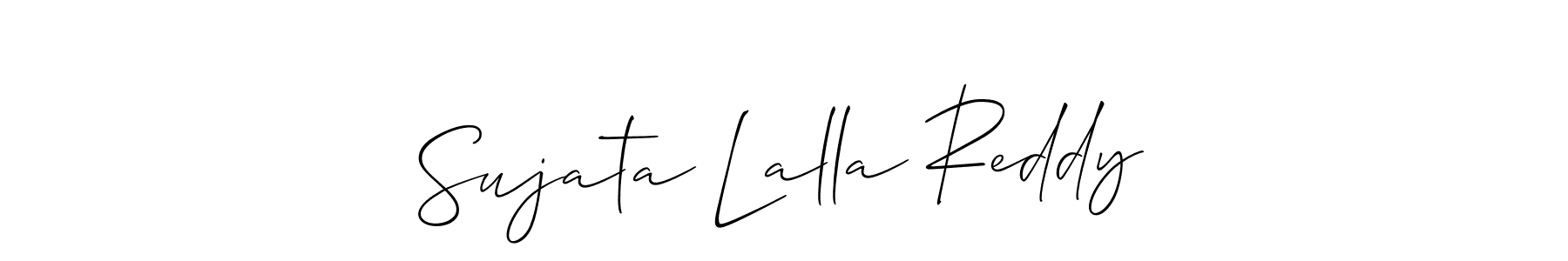 The best way (Allison_Script) to make a short signature is to pick only two or three words in your name. The name Sujata Lalla Reddy include a total of six letters. For converting this name. Sujata Lalla Reddy signature style 2 images and pictures png