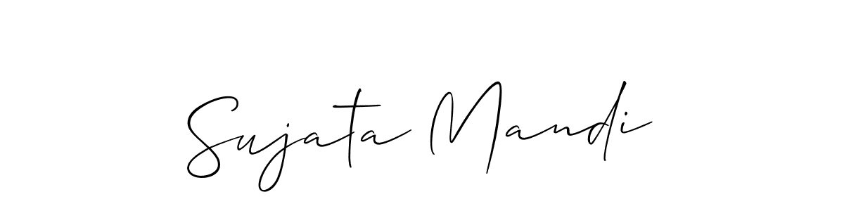 Create a beautiful signature design for name Sujata Mandi. With this signature (Allison_Script) fonts, you can make a handwritten signature for free. Sujata Mandi signature style 2 images and pictures png