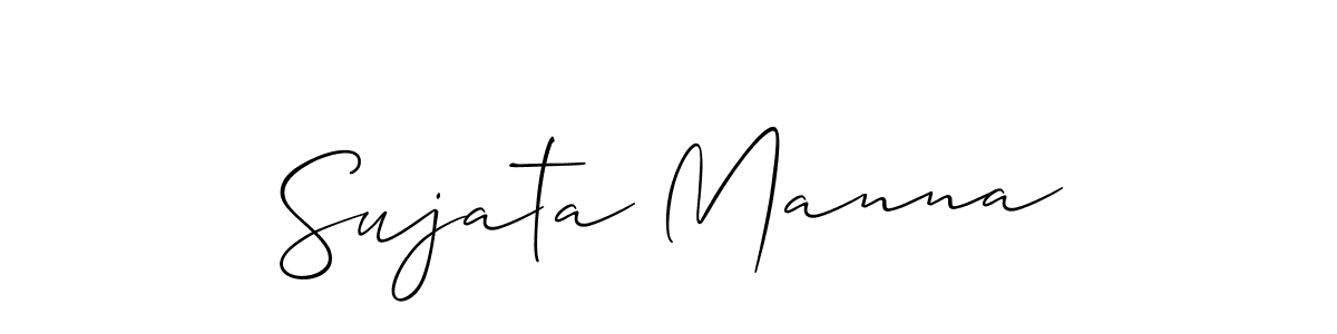 How to make Sujata Manna signature? Allison_Script is a professional autograph style. Create handwritten signature for Sujata Manna name. Sujata Manna signature style 2 images and pictures png