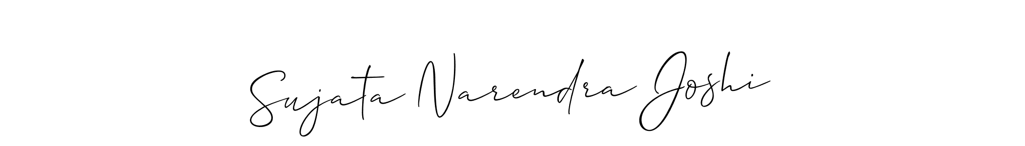 Use a signature maker to create a handwritten signature online. With this signature software, you can design (Allison_Script) your own signature for name Sujata Narendra Joshi. Sujata Narendra Joshi signature style 2 images and pictures png