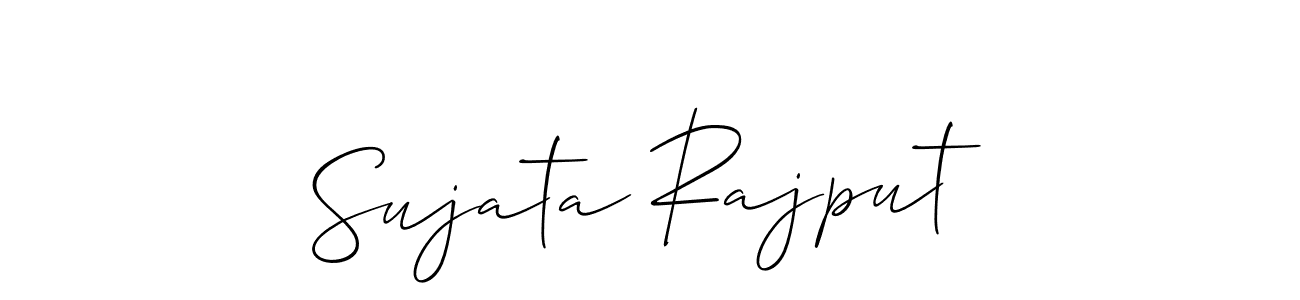 Design your own signature with our free online signature maker. With this signature software, you can create a handwritten (Allison_Script) signature for name Sujata Rajput. Sujata Rajput signature style 2 images and pictures png