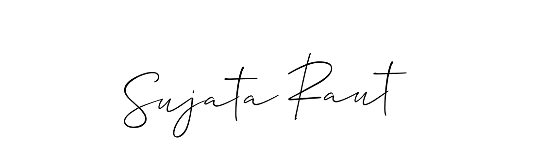 Also we have Sujata Raut name is the best signature style. Create professional handwritten signature collection using Allison_Script autograph style. Sujata Raut signature style 2 images and pictures png