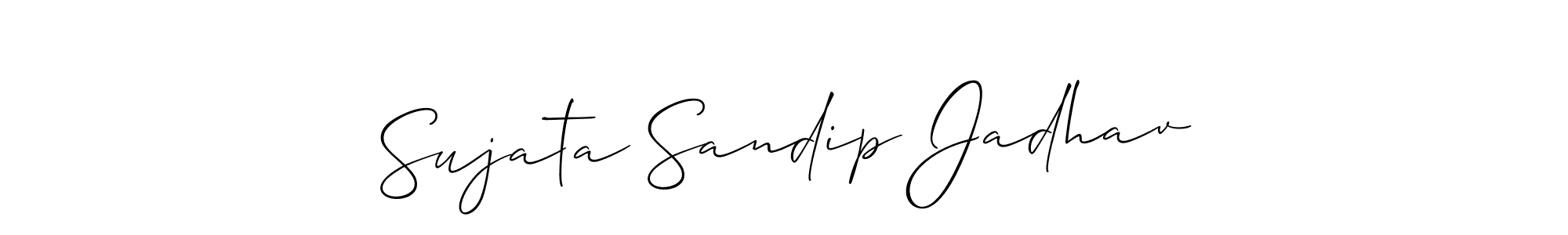 Similarly Allison_Script is the best handwritten signature design. Signature creator online .You can use it as an online autograph creator for name Sujata Sandip Jadhav. Sujata Sandip Jadhav signature style 2 images and pictures png
