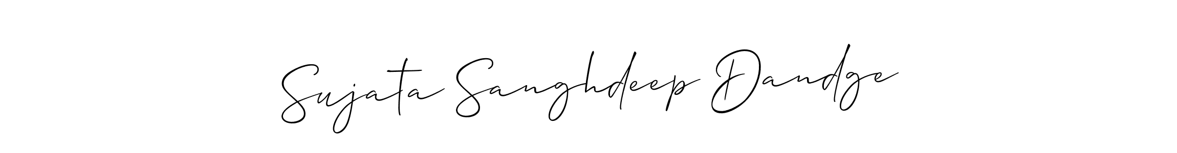 Sujata Sanghdeep Dandge stylish signature style. Best Handwritten Sign (Allison_Script) for my name. Handwritten Signature Collection Ideas for my name Sujata Sanghdeep Dandge. Sujata Sanghdeep Dandge signature style 2 images and pictures png