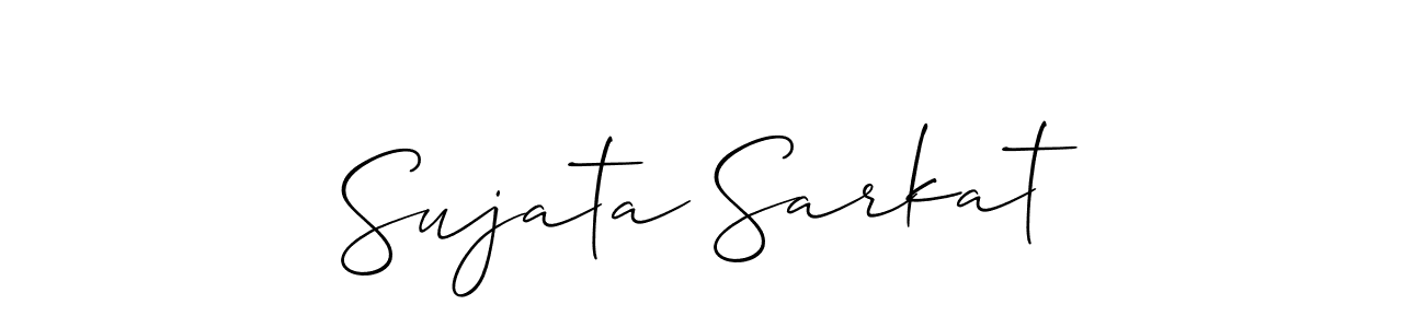 This is the best signature style for the Sujata Sarkat name. Also you like these signature font (Allison_Script). Mix name signature. Sujata Sarkat signature style 2 images and pictures png